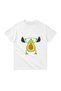 Children's Fitness Avocado Printed Short Sleeve Round Neck T-Shirt 100% Cotton Relaxed Fit Casual Modern - 2