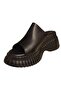 K1310106 Women's Genuine Leather Padded Sole Slippers - 7
