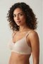 Women's Skin Color Cotton Sponge-Free Underwire-Free Combed Cotton Bra - Ultra Comfortable Underwear for Daily and Sleep Wear - with Sleep Band Gift - 2