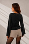 Modal Fabric Gathered Detail Wide Sleeve Women's Blouse - 5