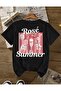 Women's Rosee Summer Drink Printed Crewneck T-Shirt