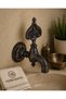 3-Piece Luxury Hammam Set 2 Pieces Copper Oxide Patterned Ottoman Faucet with Aerator + Copper Oxide Hammam Bowl Brass Kurna Faucet Set - 3