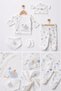 100% Cotton Newborn Baby Boy 5-Piece Hospital Discharge Set 100% Cotton Elephant Embroidered Patterned Bodysuit Set Size 56 (0-3 Months) - 4