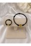 Black Gold Rope Design Round Detailed Steel Handcuff Bracelet – Modern Unisex Bracelet - 2