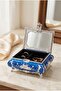 Silver Plated Embossed Rose Pattern Mirrored Jewelry Box - 3