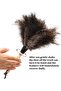 Antistatic ostrich feather vacuum cleaner with brown wooden handle - 3