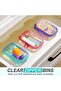 Three-piece portable storage box set, foldable, blue. - 3