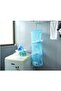 Hanging mesh storage bag with three compartments, 75cm in color, blue. - 4