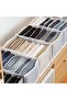 Two-piece storage compartment, washable and foldable, white. - 5