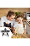 Star-shaped cookie cutter, available in 5 sizes, stainless steel, silver. - 3