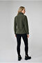Women's Khaki Comfortable Fit Full Zipper Thick Outdoor Fleece Jacket with Front Pockets - 5