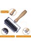 Mesh rolling pin, stainless steel rotary cutter, kitchen baking tools. - 2