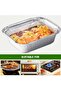 Disposable baking molds (50 pieces), aluminum foil grease drip tray, suitable for barbecues, camping, and parties. - 5