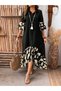 Summer Chic- Women's Asymmetrical Cut Detailed Short Sleeve Buttoned Long Aerobin Dress