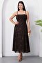 Madonna Collar Glittery Strap Dress Dks1460