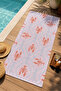 Pastel Blue Red Lobster Sea Pattern 70X150 Beach Towel - Digital Printed Bath Towel
