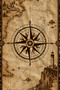 Vintage Nautical Map Compass Patterned 70X150 Beach Towel - Digital Printed Bath Towel - 3