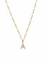 Xuping Gold Colorful, Zircon Stone Letter a Necklace - 45 cm (Anti-Allergic) - 2