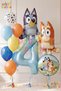 Bluey and Chilli Themed 4-Year-Old Foil Balloon Set – 11-Piece Bluey Birthday Set
