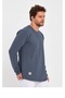 Long Sleeve Sweatshirt with Relaxed Fit and Oval Skirt Detail - 2