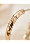 Tattoo Textured Gold Hoop Earrings (2.5 cm) - 3