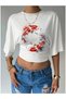 Women's Lycra Bat Sleeve Crop T-Shirt, Fitted at the Waist, Stretchy Fabric