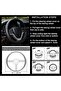 Microfiber Leather Steering Wheel Covers Universal 15 inch (Gray) - 5