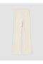 Lcw Vision Ecru Elastic Waist Spanish Flare Women's Trousers - 4
