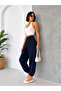 Women's Pleated Waist Elastic Cuff Harem Pants - 7