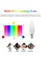 مصباح LED ذكي بتقنية واي فاي - 5 قطع بقوة 5 واط E14 قابل للتعتيم متعدد الألوان، يمكن التحكم به عبر تطبيق الهاتف - 3