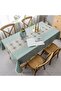 Tablecloth – Rectangular fringed tablecloth – Washable garden tablecloth – Suitable for dining tables and coffee tables – Green,... - 2