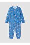 Crew Neck Printed Boys' Pajama Set (W6) - 2