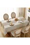 Country-style cotton and linen tablecloth, rectangular dining tables, waterproof and washable, with tassels, rectangular/oval sha... - 3