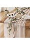 Keketo Fall Thanksgiving Table Runner Terracotta Rust Gauze 120 Inch 10 FT Rustic Burnt Orange Sheer