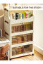 Storage Cabinet with Wheels. Multi-layer Stackable StorageOrganizer with Magnetic Doors for Home Bedroom Kitchen - 8