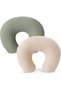 Soft and cute pure cotton nursing pillowcases, suitable for newborn boys and girls (fog green, off-white) – 2-piece set