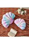 Seashell Decorative Pillow Shell Shaped Throw Pillow 3D Insert Beach Pillow Soft Velvet Pill - 7