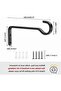 15 hooks hooks clothes kitchen iron wall Indoor Black Plant basket brackets Flower pot Wrought hooks 2- Screws included Rust resistant Suitable - 2
