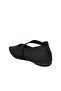 Black Knitted Breathable Pointed Toe Banded Women's Ballerinas 855214 Z - 4