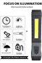 LED Torch Rechargeable, Super Bright Work Light with 5 Modes lighting Torch Flashlight with Magnetic - 2