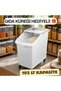 102 Lt. Wheeled Food Cart with Open-Close Lid, Flour, Sugar, and Grain Storage Container