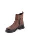 2452706K Women's Genuine Leather Thick Sole Zippered Daily Boots - 5