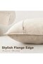 Pack of 2, Decorative Linen Soild Throw Pillow Covers Soft Accent Cushion Case Boho Farmh - 3