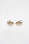 Gold Detailed Oval Design Frameless Women's Sunglasses Uv400 - 2