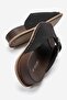 Single Buckle Women's Slippers Black - 5