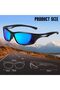 Sport Sunglasses for Men Women Uv Protection Lightweight Tr90 Rectangular Polarized Frame - 5