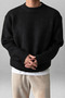 سترة تريكو رجالية كبيرة الحجم برقبة دائرية - تصميم مريح - 4