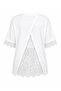 Ecru T-Shirt with Lace Detail on the Back - 1073