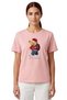 Women's Powder Teddy Bear Printed T-Shirt Life Is a Journey Comfortable Fit Cotton