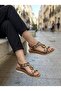 Beaded Embroidered Elastic Flat Sole Anatomical Women's Daily Sandals - 4